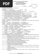 MAPEH 9 Music and Arts 2nd Quarter Examination Final