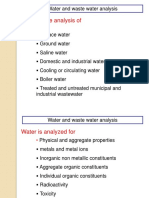 Includes The Analysis Of: Water and Waste Water Analysis