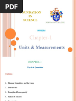 Units & Measurements: Chapter-1