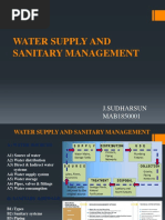 Water Supply and Sanitary Management: J.Sudharsun MAB1850001