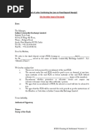 380 - Format of Letter Confirming The Lien On Fixed Deposit Receipt