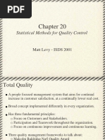 Statistical Methods For Quality Control: Matt Levy - ISDS 2001