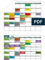 Activities Calendar 19-20 March 19 Two Rows Per Week