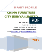 Company Profile: China Furniture City (Kenya) Limited