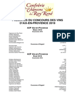 Concours des vins d'Aix : voici le palmarès intégral 