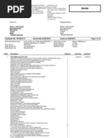 Quote: Customer No: Quote Date Quote No of
