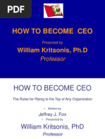 How To Become Ceo: William Kritsonis, PH.D