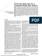 The Peak Boiling Heat Flux in Saturated Ethanol-Water Mixtures