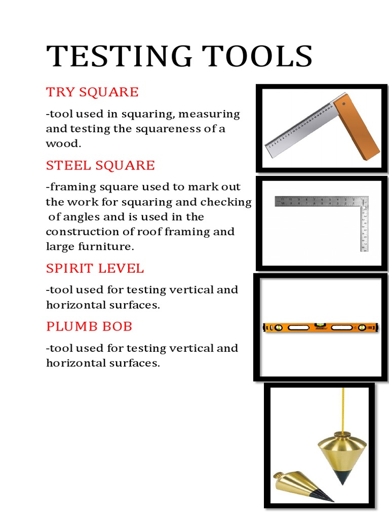 Essential Woodworking Testing Tools | PDF