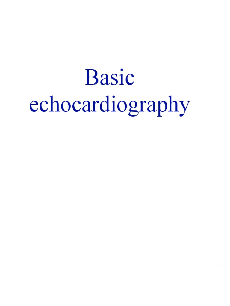 Basic Echo PDF | PDF | Heart | Heart Valve