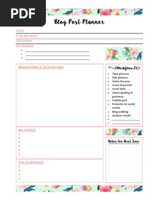 Blog Post Planner (A5)