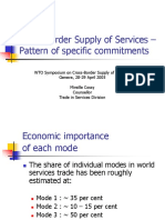 Cross-Border Supply of Services - Pattern of Specific Commitments