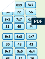 Jogo Pedagógico - Baralho Multiplicação