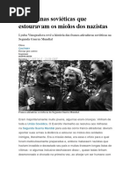 As Meninas Soviéticas Que Estouravam Os Miolos Dos Nazistas