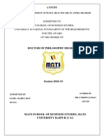 Submitted To Mats School of Business Studies, University in Partial Fulfillment of The Requirements For The Award of The Degree of