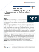 How Did The US EPA and IARC Reach Diametrically Opposed Conclusions On The Genotoxicity of Glyphosate-Based Herbicides?