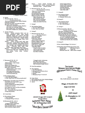 200931644 Tata Ibadah Perayaan Natal Sekolah Minggu Gkpi Sampali 2013 Docx