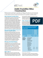Factsheet: Osha'S Respirable Crystalline Silica Standard For Construction