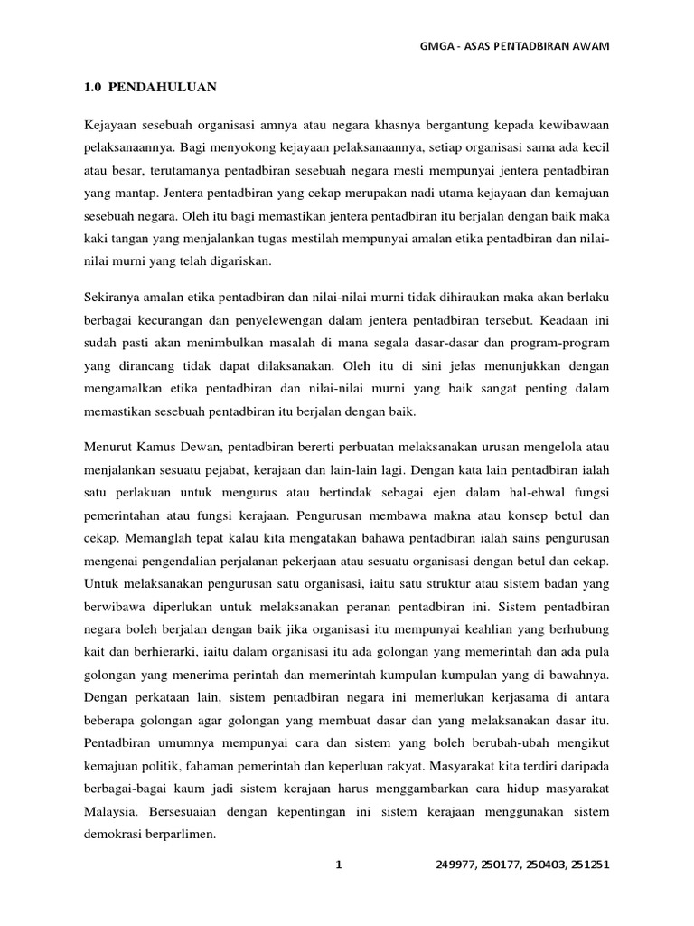 Gmga1013 Nilai Dan Etika Perkhidmatan Awam Pdf