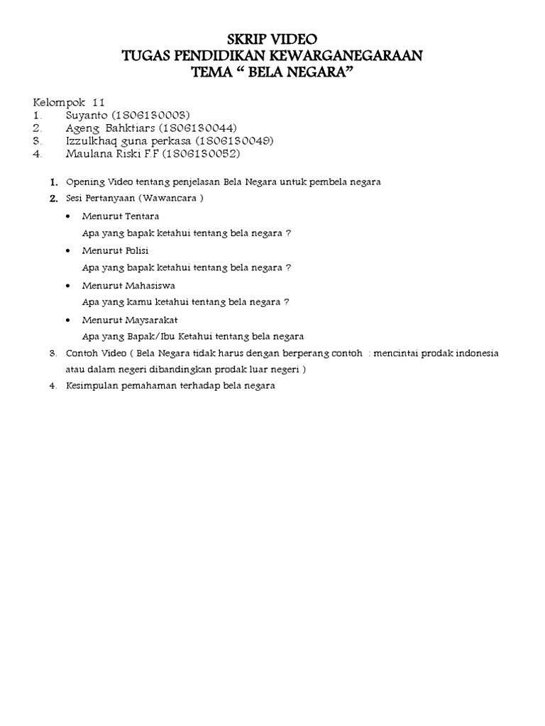 Skrip Video Pkn Bela Negara Docx