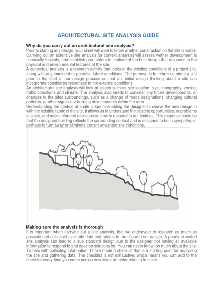 Architectural Site Analysis Essentials | PDF | Design | Space