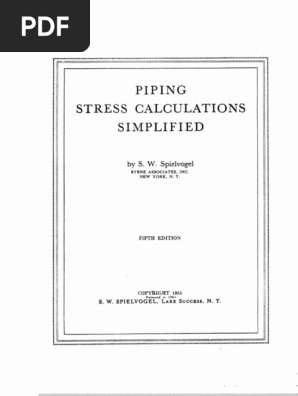 Spielvogel Piping Stress Calculatons Simplified Pdf Thermal Expansion Stress Mechanics