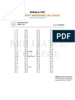 Kerala PSC University Assistant Exam Question Paper