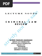 Pros Sagssago Notes in Criminal Law 2017 Edition