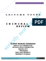 Pros Sagssago Notes in Criminal Law 2017 Edition