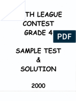 Math Leagues Contest 2000