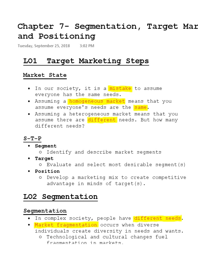 Target Market Segmentation Strategies | PDF | Market Segmentation ...