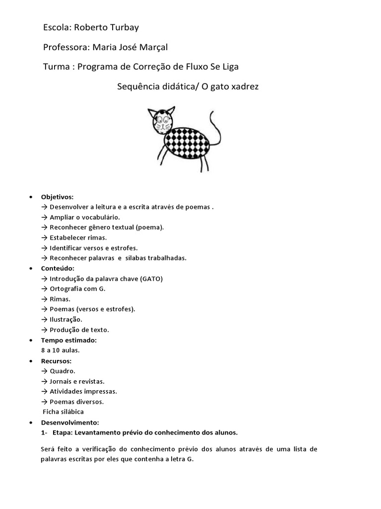 O gato xadrez online worksheet