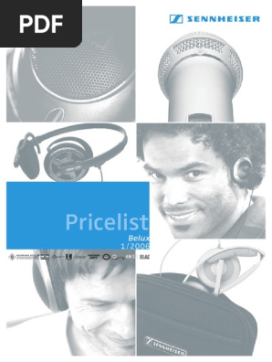 Pricelist 06 Sennheiser Pdf Headphones Sound Technology