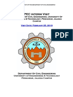 PEC Interim Visit: Department of Civil Engineering, University of Engineering & Technology, Peshawar, Jalozai Campus