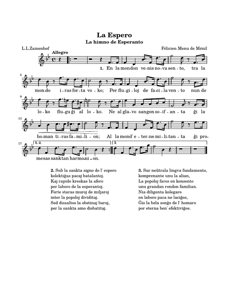 La Espero PDF