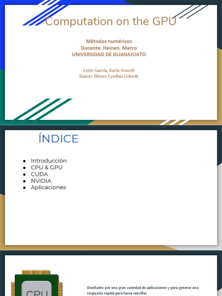 Computation On The Gpu | PDF | Unidad de procesamiento gráfico | Unidad ...