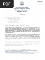 Rep. Bennie Thompson Letter to Tech Companies On New Zealand Attack and GIFCT Oversight