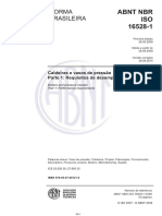 NBR ISO16528-1 Caldeiras e Vasos de Pressão - Parte 1 Requisitos de Desempenho