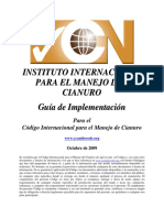 Guia de Implementación Para El Código Internac. Del Manejo Del Cianuro - Copia