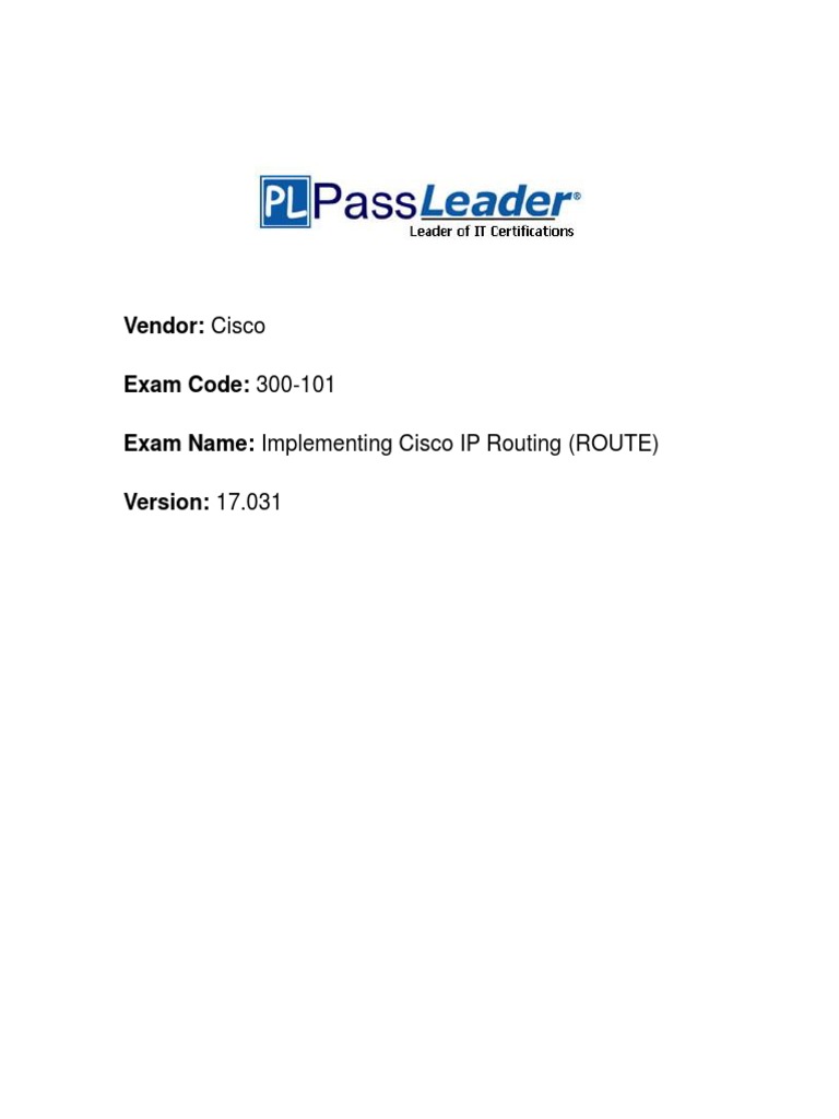 CCNP 300-101 PDF | PDF | Transmission Control Protocol | I Pv6