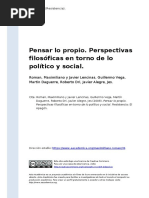 Roman, Maximiliano y Javier Lencinas, (..) (2009). Pensar lo propio. Perspectivas filosoficas en torno de lo politico y social.pdf