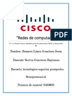 Identifica direcciones MAC e IP en Packet Tracer