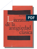 Literatura de La Antiguedad Clasica - H. A. Forster