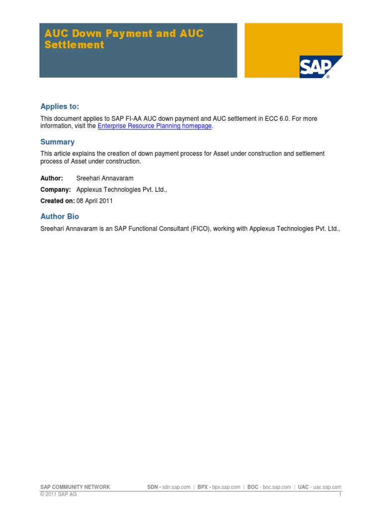 AUC Configuration PDF | PDF | Payments | Financial Transaction