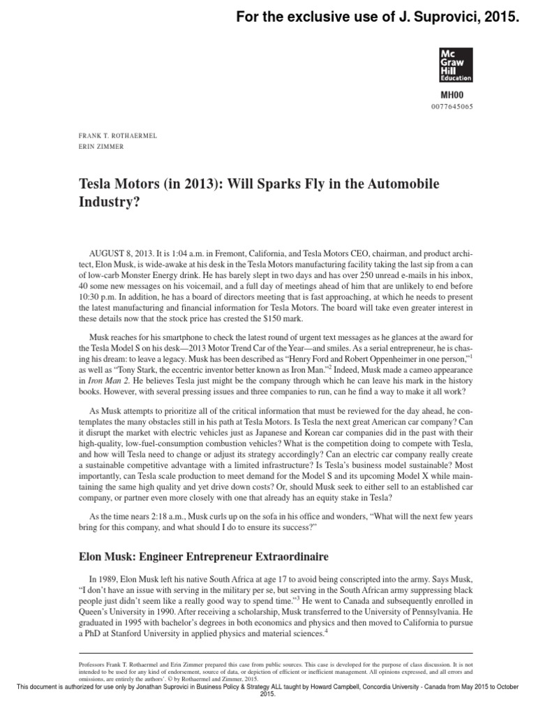 Tesla Motors (In 2013) - Will Sparks Fly in The Automobile Industry ...