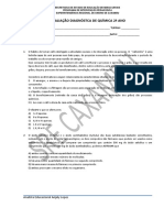 Avaliacao Diagnostica Quimica 2 Ano PDF