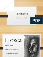 Theology 2: Authors of The Bible
