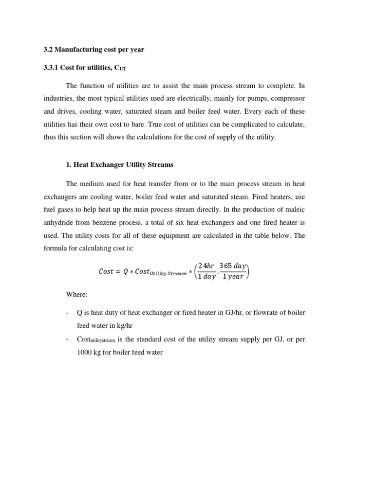 Manufacturing Cost Estimation PDF Boiler Hvac