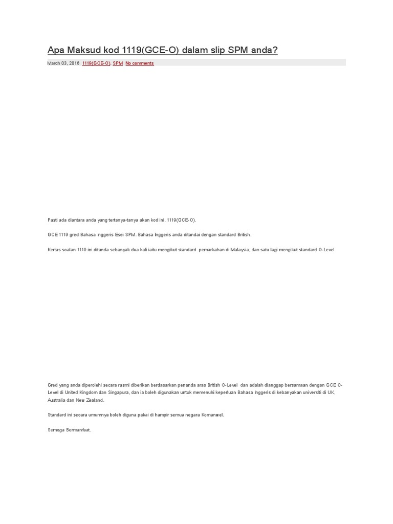 Apa Maksud Kod 1119 PDF Grammatical Number Grammatical Tense