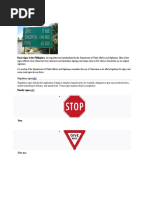 Philippine Road Traffic Signs Overview | PDF | Traffic | Controlled ...